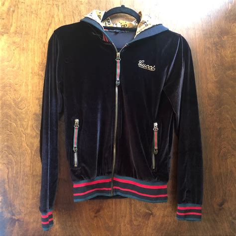 gucci original shirs and sweater|Gucci velour sweatsuit.